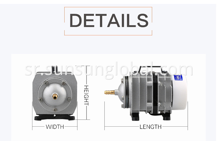 Магнетна пумпа за ваздушни компресор Сунсун акваријума за узгој рибе
